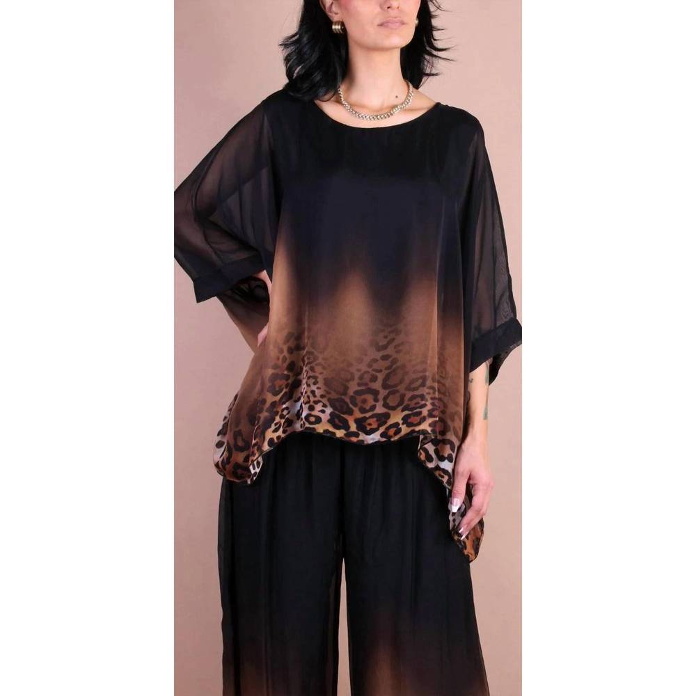 NEW GIGI MODA seta savanna kaftan top in black - Picture 2 of 4